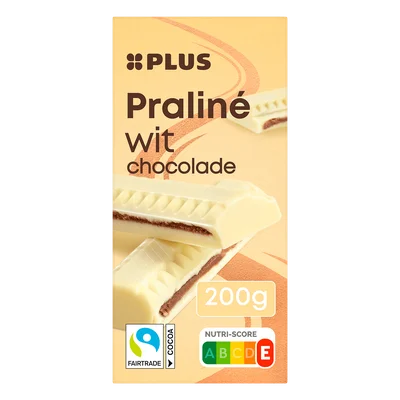 PLUS Tablet chocolade praliné wit