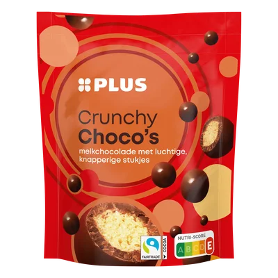 PLUS Crunchy choco's Fairtrade Stazak 150 g