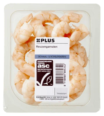 PLUS Reuzengarnalen Bakje 100 g