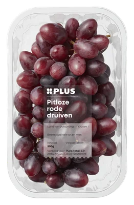 PLUS Druiven rood pitloos