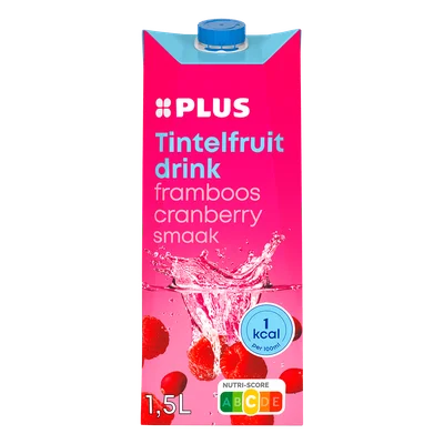 PLUS Tintelfruit 1kcal framboos cranberry Pak 1500 ml