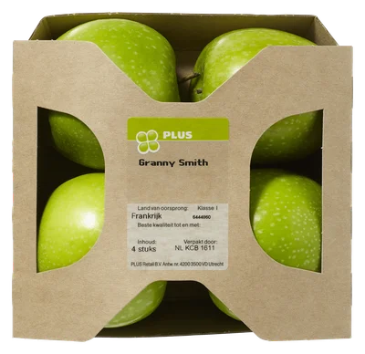 PLUS Handappels Granny Smith Schaal 4 st