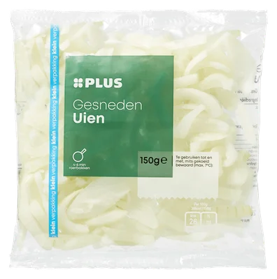 PLUS Uien gesneden Zak 150 g