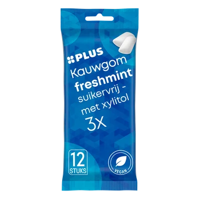 PLUS Kauwgom freshmint Wikkel 36 st