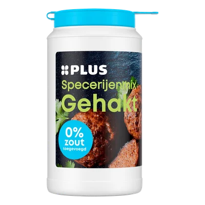 PLUS Gehaktkruiden zonder toegev zout Pot 90 g