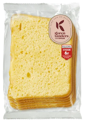PLUS Korenlanders Roombotercake plakjes 6 plakjes