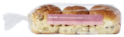 PLUS Krentenbollen Zak 6 st