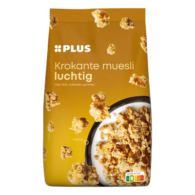 PLUS Luchtige krokante muesli graan gepoft