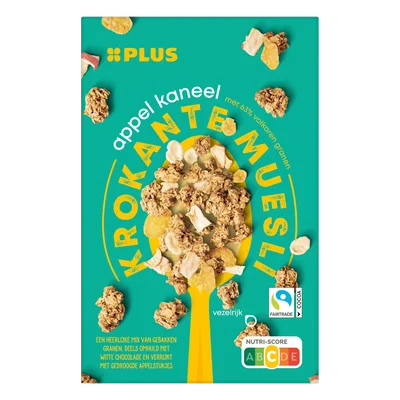 PLUS Krokante muesli appel kaneel Doos 400 g