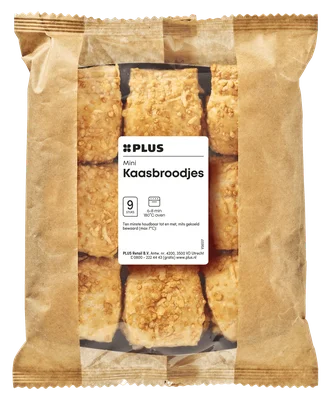 PLUS Kaashapjes mini Zak 9 st