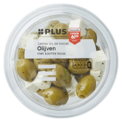 PLUS Olijven zachte kaas Kuipje 130 g