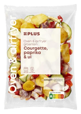 PLUS Oven en Airfryer groenten courg paprik Zak 600 g