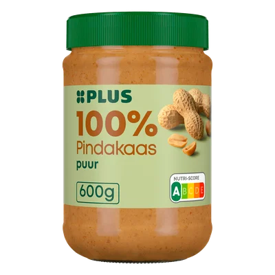 PLUS 100% pindakaas Pot 600 g