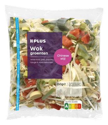 PLUS Wokgroenten Chinese stijl kvp Zak 250 g