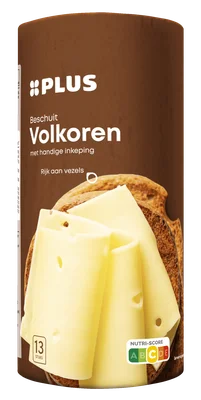 PLUS Beschuit volkoren Rol 125 g