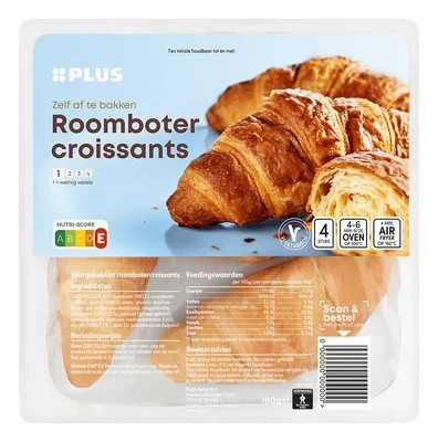 PLUS Croissants roomboter Zak 180 g