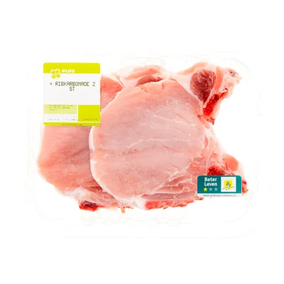 PLUS Ribkarbonade 2 stuks 333 gram