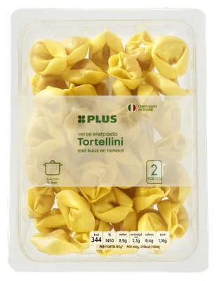 PLUS Tortellini met tomaat en kaas Blister 250 g
