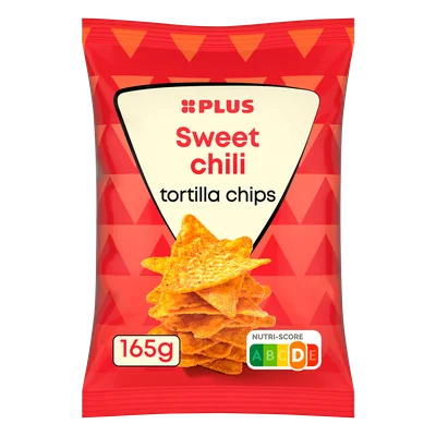 PLUS Tortilla chips sweet chili Zak 165 g