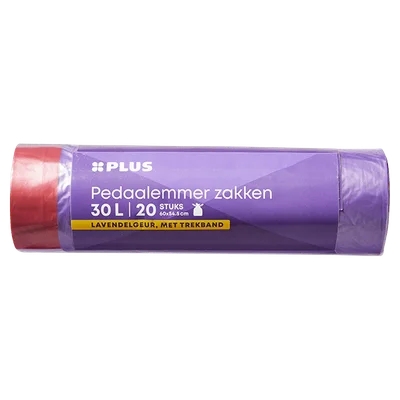 PLUS Trekbandzakken Lavendel 30L Wikkel 20 st