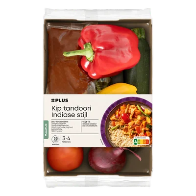 PLUS Verspakket Kip tandoori Indiase stijl Tray 960 g