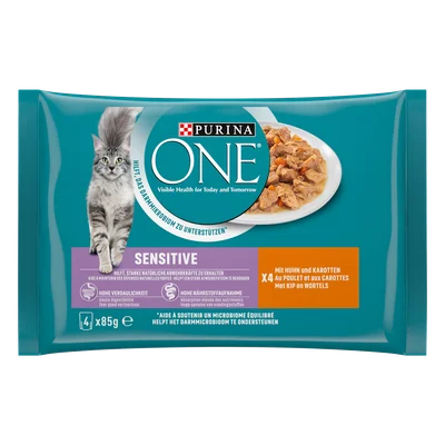 Purina One Kattenvoer sensitive kip 4 st.