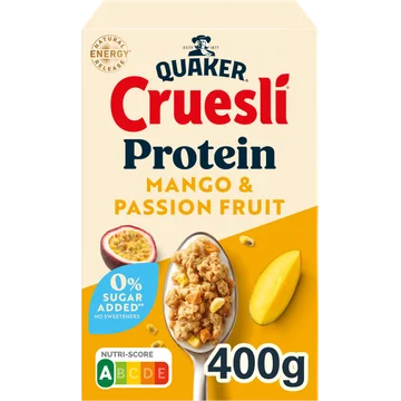 Quaker Cruesli Protein Zero Sugar Added Mango & Passion Fruit 400 g