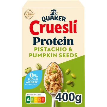 Quaker Cruesli Protein Zero Sugar Added Pistachio & Pumpkin Seeds 400 g