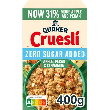 Quaker Cruesli Zero Sugar Added Appel & Pecan & Kaneel 400 gr