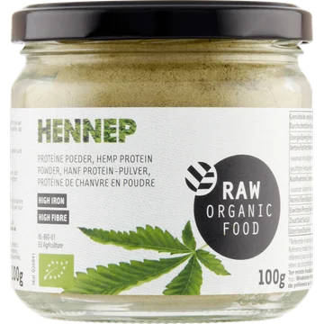 Raw Organic Food Hennep Proteïne Poeder 100 g