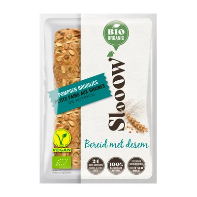 Slooow BIO Pompoenbroodjes 4 stuks