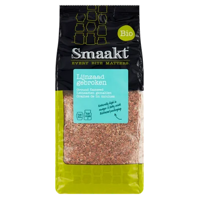 Smaakt Lijnzaad gebroken - bio Zak 500 g