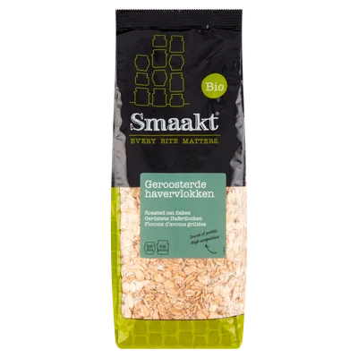 Smaakt Havervlokken geroosterd bio Zak 500 g