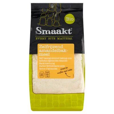 Smaakt Zelfrijzend amandelbakmeel biologisch Zak 200 g
