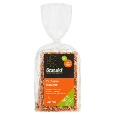 Smaakt Proteine cracker less carb biologisch Zak 200 g