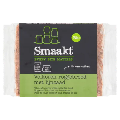Smaakt Roggebrood bio Zak 500 g