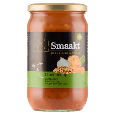 Smaakt Linzensoep biologisch Pot 680 g