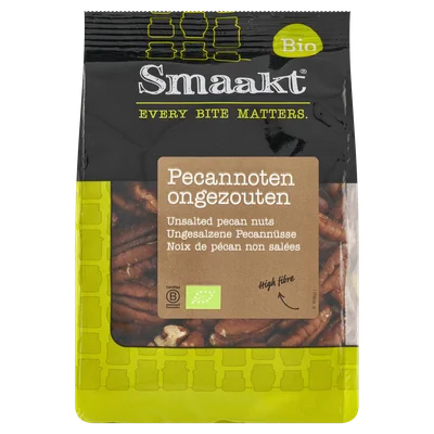 Smaakt Pecannoten ongezouten bio Zak 170 g