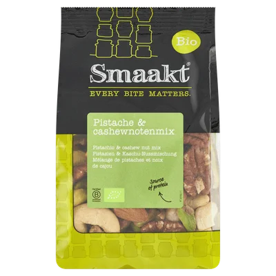 Smaakt Pistache-cashew notenmix bio Zak 170 g