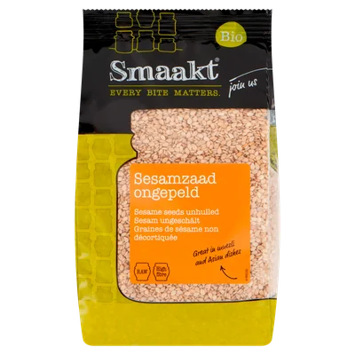 Smaakt Sesamzaad ongepeld biologisch Zak 250 g