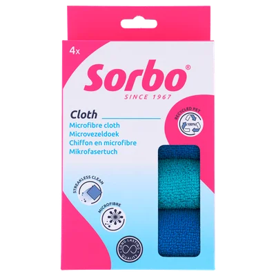 Sorbo Microvezeldoek recycled 35x35cm Zak 4 st