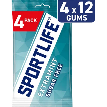 Sportlife Extramint Suikervrije kauwgom 4 x 18 g