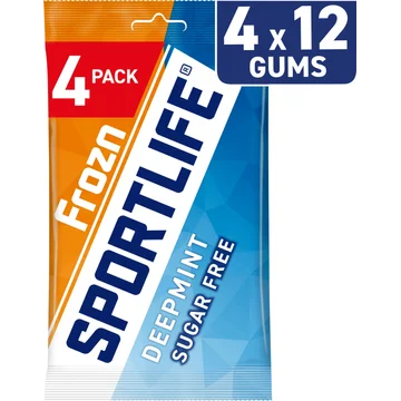 Sportlife Frozn Deepmint Suikervrije kauwgom 4 x 18 g