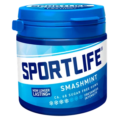 Sportlife Smashmint Kauwgom Suikervrij Pot 102 g