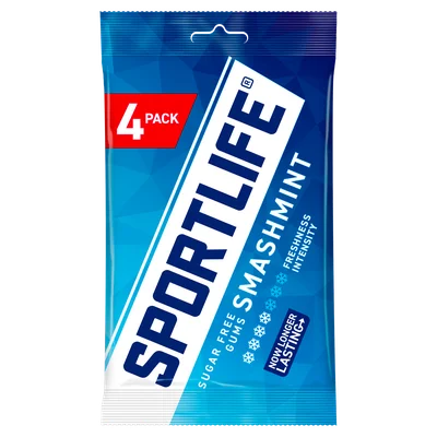 Sportlife Smashmint Kauwgom Suikervrij Zak 4 st