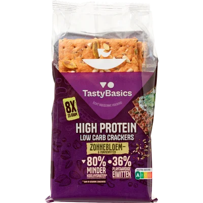 TastyBasics Cracker zonnebloem-pompoen 8 stuks
