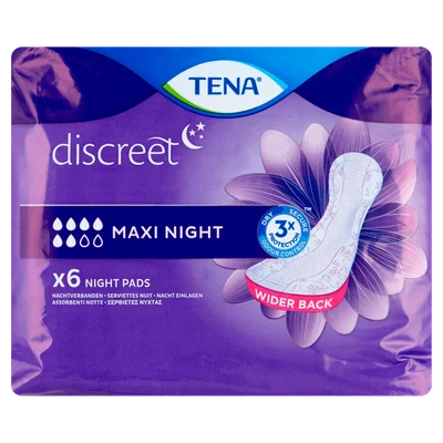 Tena Discreet Maxi Night Zak 6 st