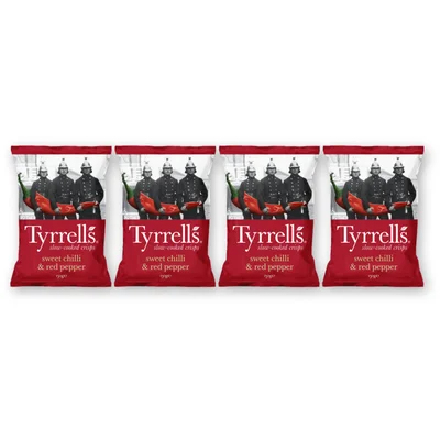 Tyrrells Sweet chilli & red pepper 4-pack