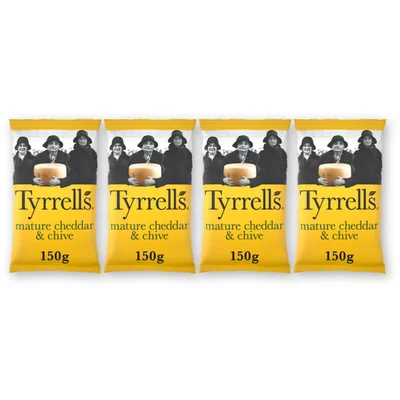 Tyrrells Mature cheddar & chive 4-pack