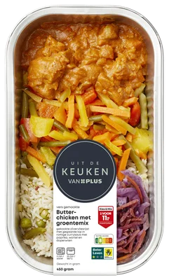 Uit de keuken van PLUS Butter Chicken Schaal 450 g